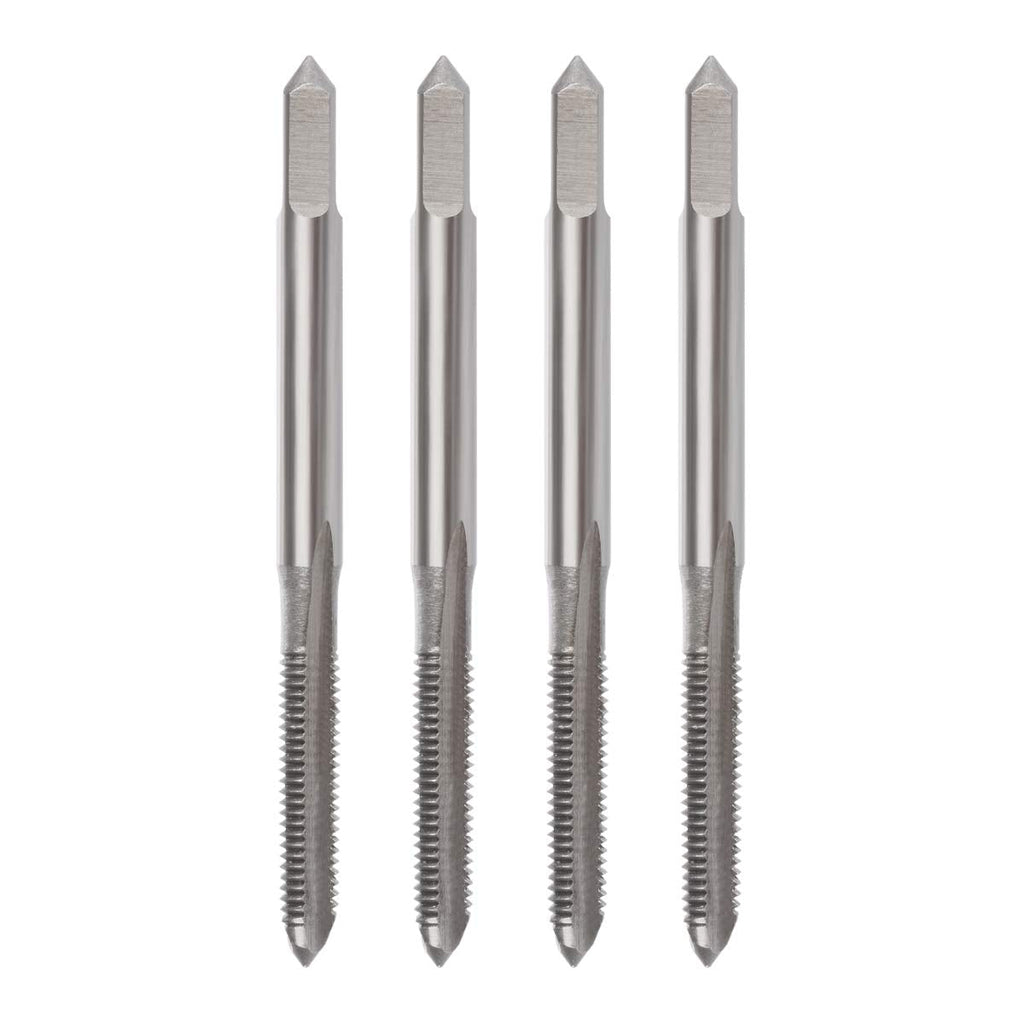 YXQ M3 x 0.5mm Tap Machine HSS Metric Right Hand Thread 3 Straight Flute Taps Taper and Plug, 4Pcs