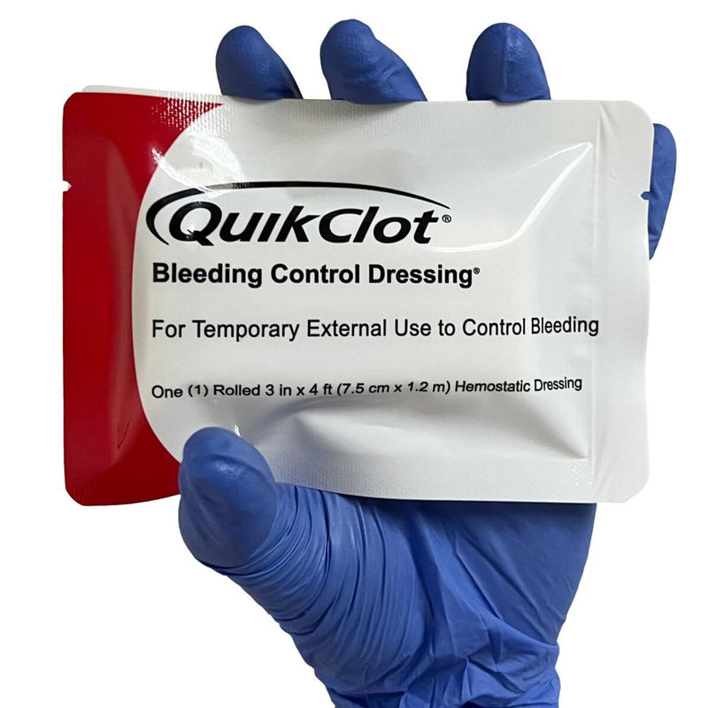 [Australia - AusPower] - QuikClot® Clotting Gauze | Bleeding Hemmorhage Control Dressing 3" x 48" (4ft) by Teleflex | Public Access Hemostatic 