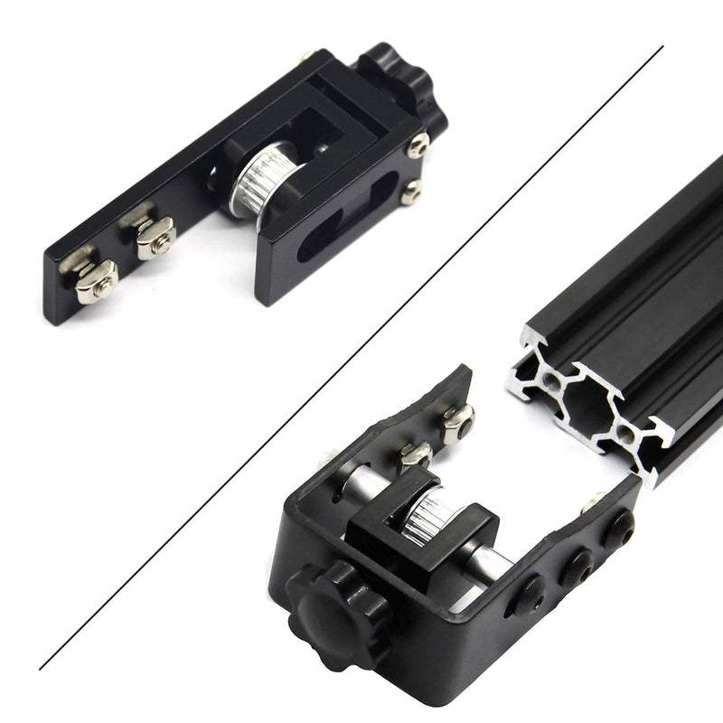 Zeberoxyz Upgrade 2020 Profile X-axis+2040 Profile Y-axis Synchronous Belt Stretch Straighten Tensioner for CR-10/CR10S/CR-10 V2/ CR-10 V3 3D Printer Parts (X2020+Y2040)
