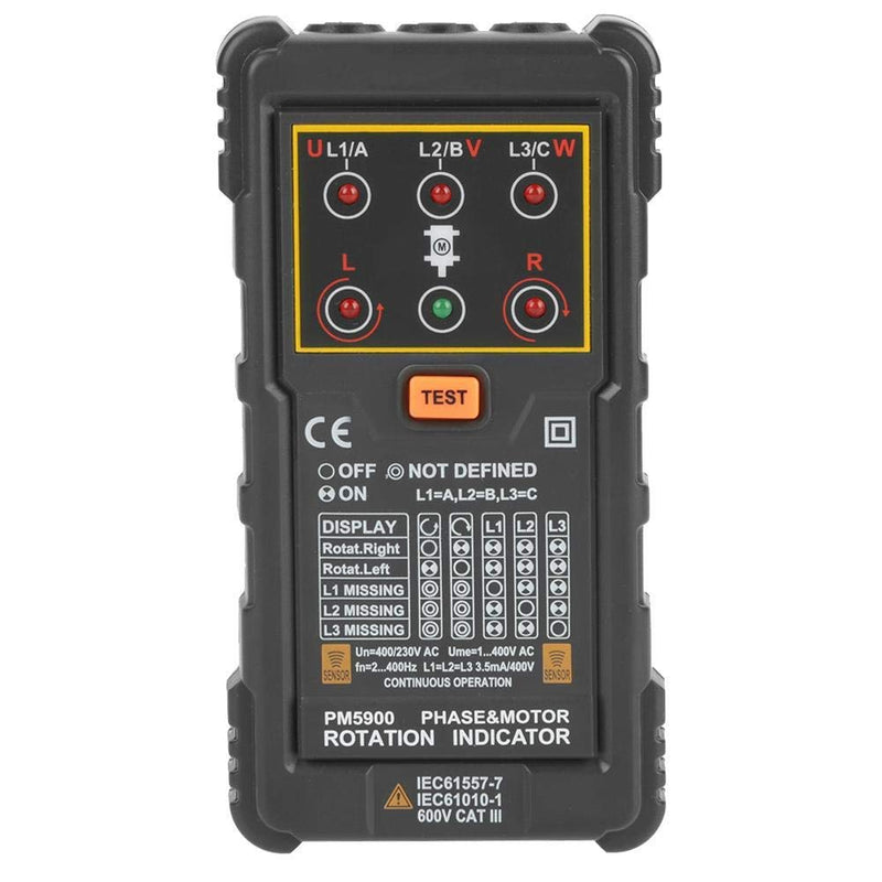 PM5900 Portable Handheld Tester Motor 3 Phase Motor Speed Display Tester Handheld Rotary Table Rotary Test Tester for Installing, Repair, 3-Phase System Maintenance, Motor