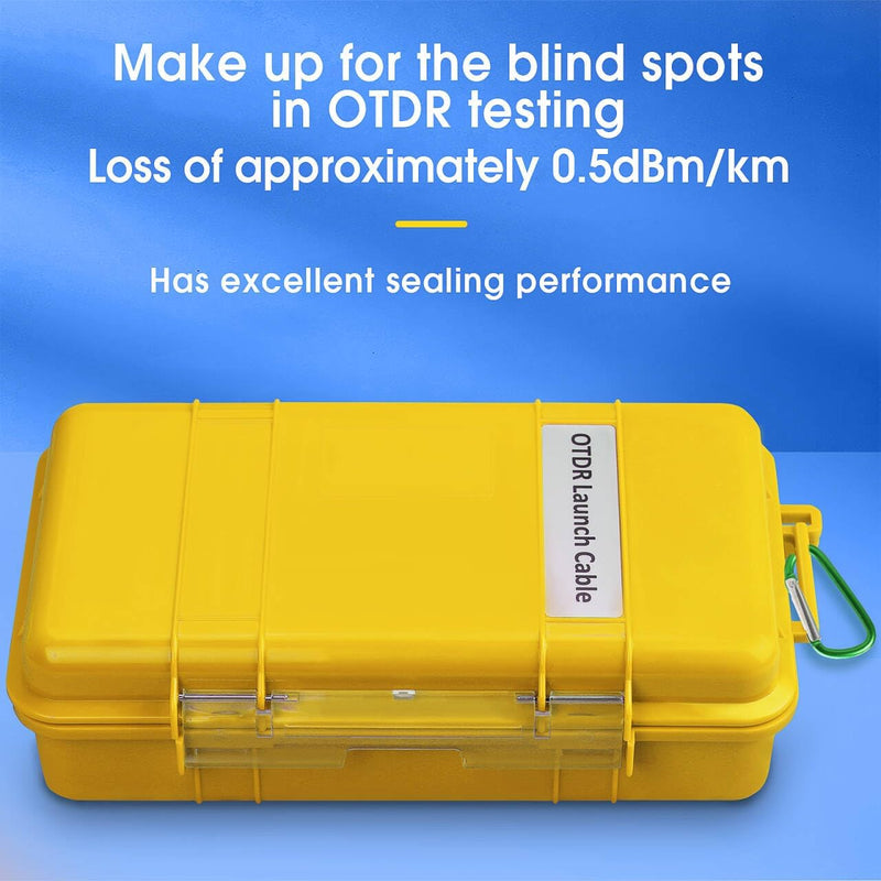 [Australia - AusPower] - OTDR Launch Cable Box SCAPC-LCUPC 1000m OTDR Transmission Cable Box Single Mode (9/125) SM Fiber Tester Extension Line Fiber Dead Zone Eliminator FTTH Testing Tool SCAPC-LCUPC 1KM 