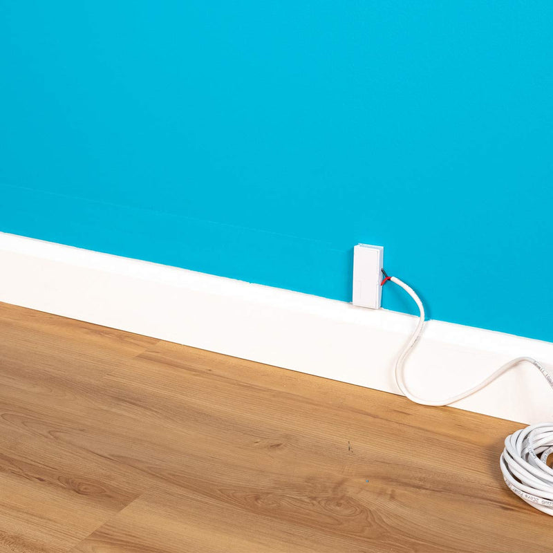 Sewell Ghost Wire 2.0, Super Flat Adhesive Speaker Wire, 16 AWG, 2 Conductor, 25 ft. Spool, White 2 Conductor 25 ft
