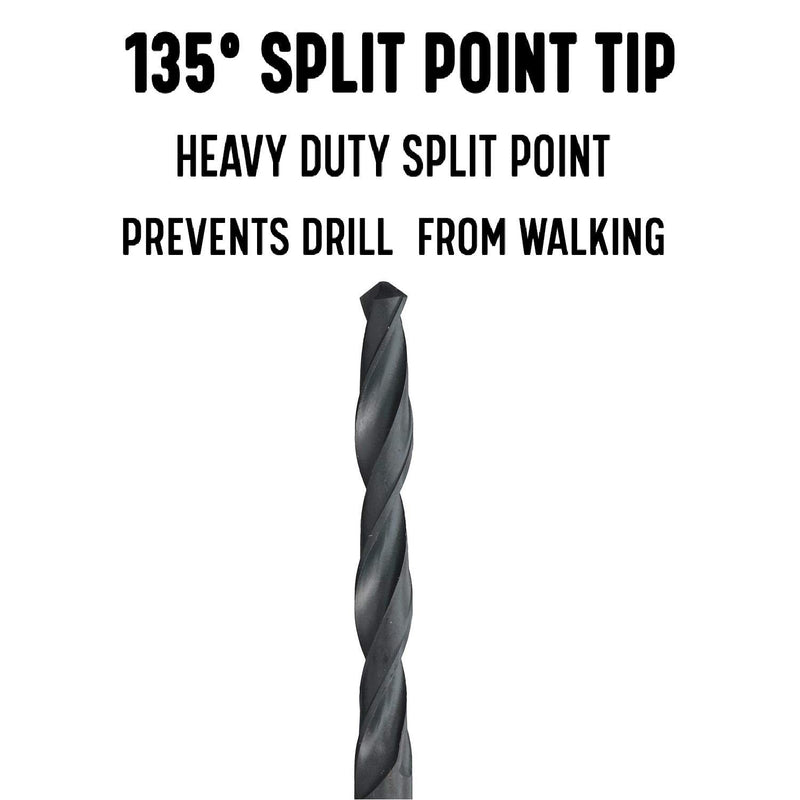 Drill America 15/64" x 6" High Speed Steel Aircraft Extension Drill Bit (Pack of 12), DWDA/C Series 15/64" (Pack of 12) 6" Length