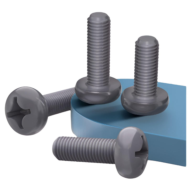 [Australia - AusPower] - PVC Metric Phillips Pan Head Screws with Nuts and Washers Set M3 M4 M5 Assortment Hardware Kit Total 470PCS Grey M3-M5 