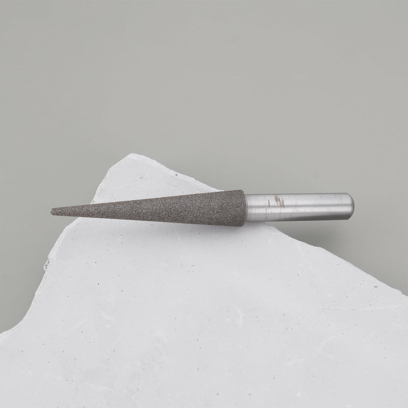 [Australia - AusPower] - Briny River Conical Diamond Grinding Head with 6 mm Shank for Cutting Cutters and Rotary Tools 40 x 8 x 25 mm 40x8x25mm 