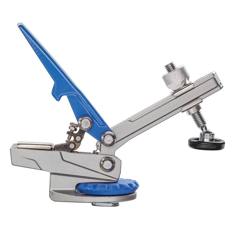 [Australia - AusPower] - Rockler Auto-Lock T-Track Hold Down Clamp – Adjustable Clamps for Woodworking w/Set Screw - T Tracks Woodworking Hold Down Clamps Pivots 3600 to Minimize Obstructions – Heavy-Duty Metal T-Track Stop 