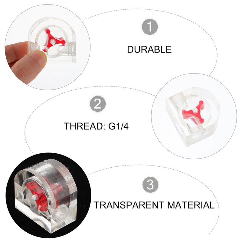 [Australia - AusPower] - MERRYHAPY Flow Indicator: Water Cooling Monitoring Flow Meter with Thread for PC Computer Water Cooling System 