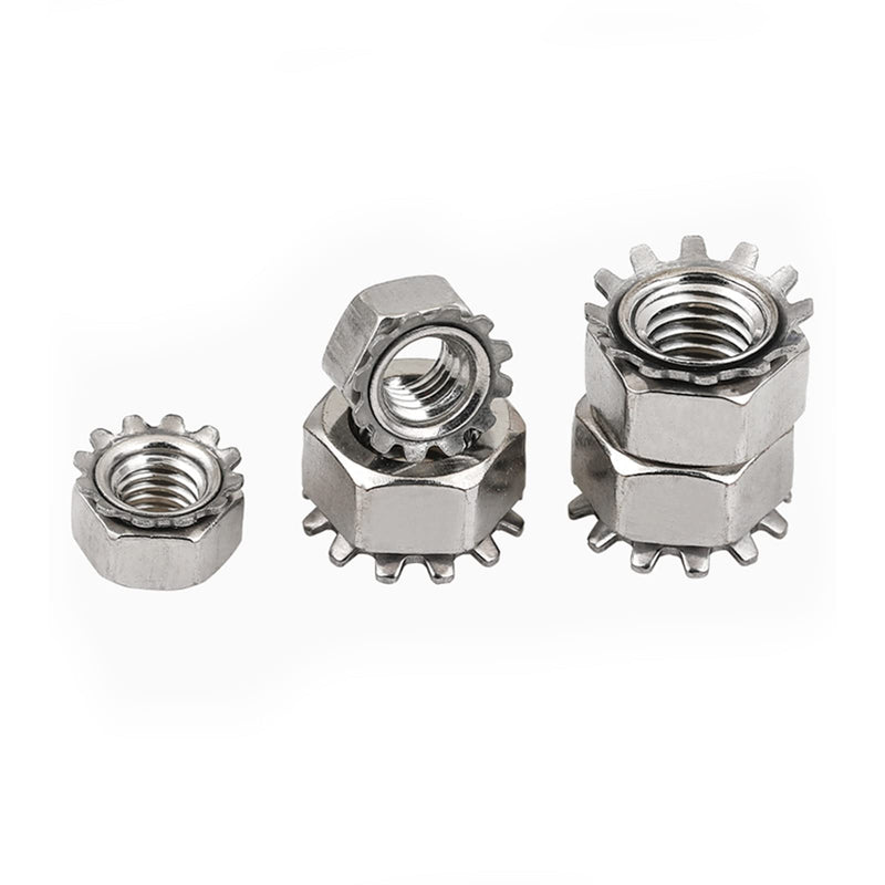 [Australia - AusPower] - #6-32 Keps Nuts with External Tooth Washer, K-Lock Keps Nuts 304 Stainless Steel Kep Lock Nut, 100Pcs-Pack 6-32(100pcs) 