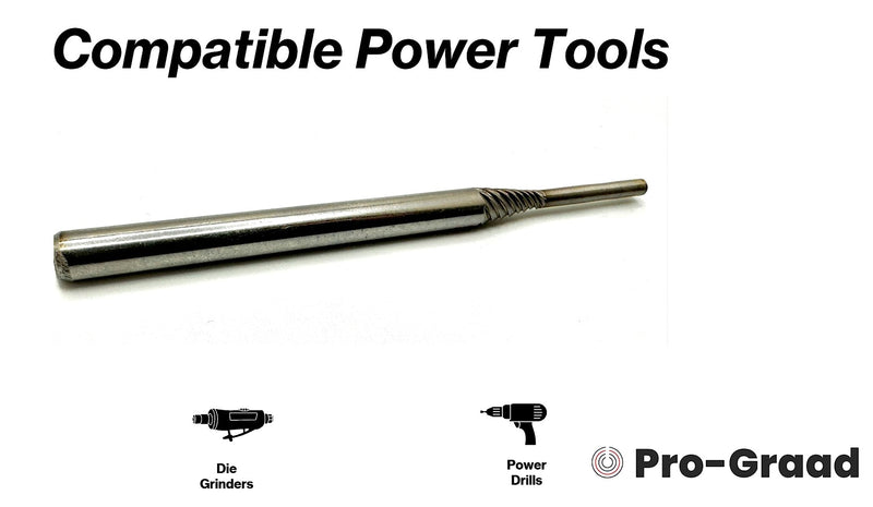 [Australia - AusPower] - 3 Piece Porting Mandrel Set with 4”, 6” & 8" High Speed Steel Coarse Thread Extra Shank Length Cartridge and Spiral Roll Mandrels Porting Mandrel Set 4", 6" & 8" 