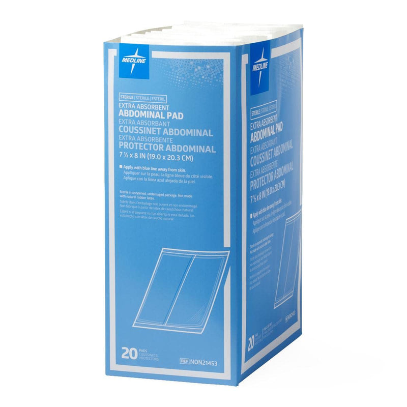 [Australia - AusPower] - Medline Sterile Abdominal Pad, 8 in x 7.5 in (Pack of 20) 