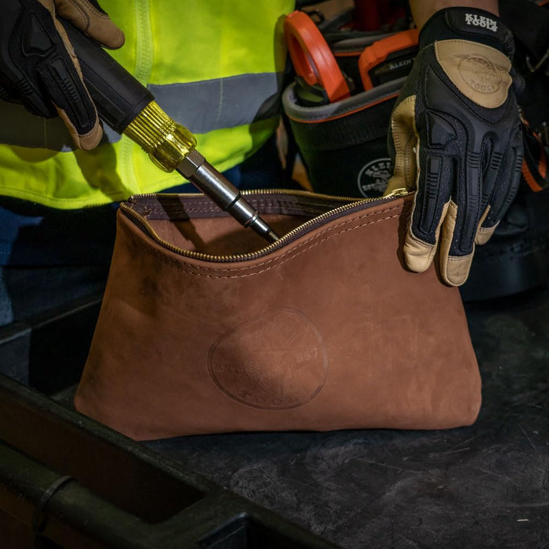 Klein Tools Long-Cuff Gloves Leather