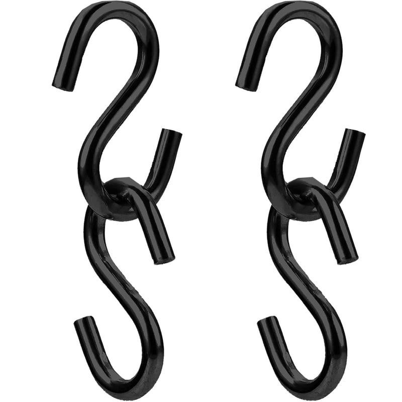 Shappy S Hooks Heavy Duty, Max 441 Lbs Black S Hooks for Hanging Plants Hammock S Shaped Hanging Hooks Strong Utility Hooks for Swing Pots Pans Kitchen Utensils Clothes Tools(3 Inch Long, 4 Pieces) 3 Inch Long