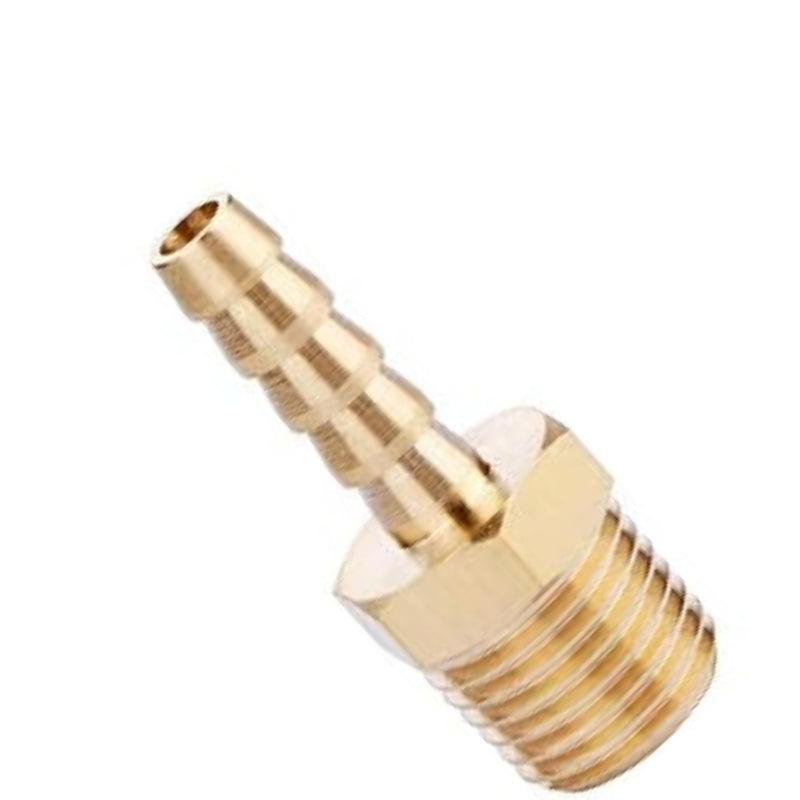 [Australia - AusPower] - U.S. Solid Brass Hose Fitting, Adapter, 1/4" Barb x 1/8" NPT Male Pipe Fitting 1/4" Barb x 1/8" NPT Male, 1 pcs 