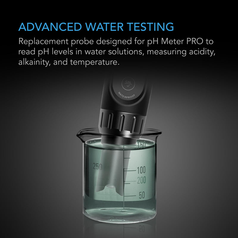 [Australia - AusPower] - AC Infinity Replacement Probe for pH Meter PRO Kit, Measures Acidity, Alkalinity, and Temperature with ±0.01 pH Accuracy, For Water Hydroponics Plants, Gardening, Aquariums, Swimming Pools 