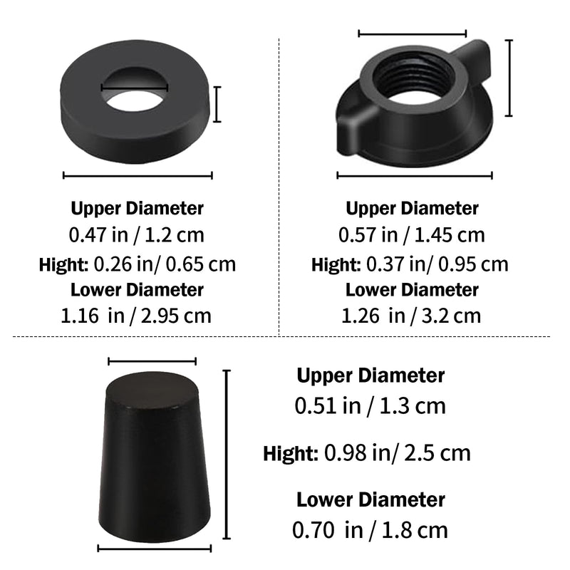 [Australia - AusPower] - Replacement Kit for Berkey® Water Filter System Elements - 4 wing nut, 4 Washers & 4 water filter hole plugs Compatible with Berkey® Gravity Water Filter System and Black Activated Carbon Filters 