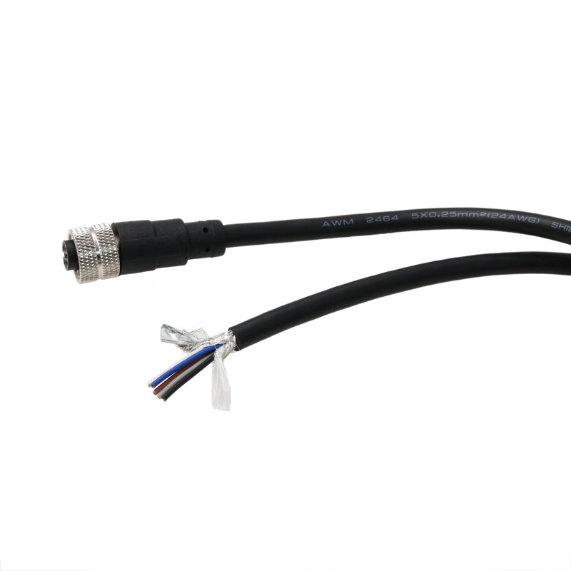 [Australia - AusPower] - M12 A-Coded 5 pin Female Actuator Sensor Electrical Cable to Open for Industrial Control Automation, Network, CANopen, IO Link, Profibus 3m 5 pin female to open 