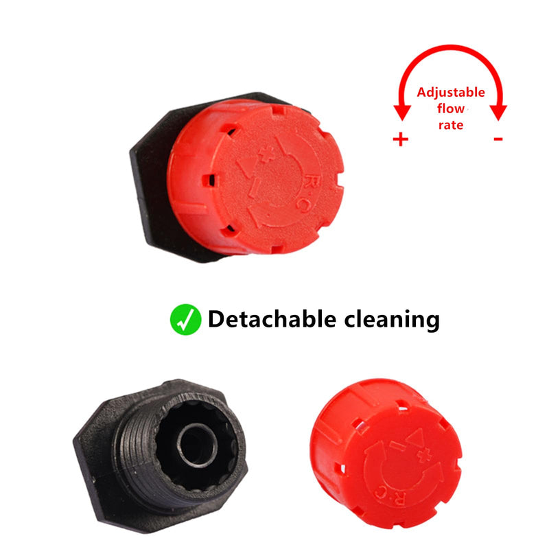 [Australia - AusPower] - 100Pcs 360 Degree Adjustable Irrigation Drippers Sprinklers, 1/4 Inch Emitters Drip for Watering System 100 Pcs Drippers Sprinkler 