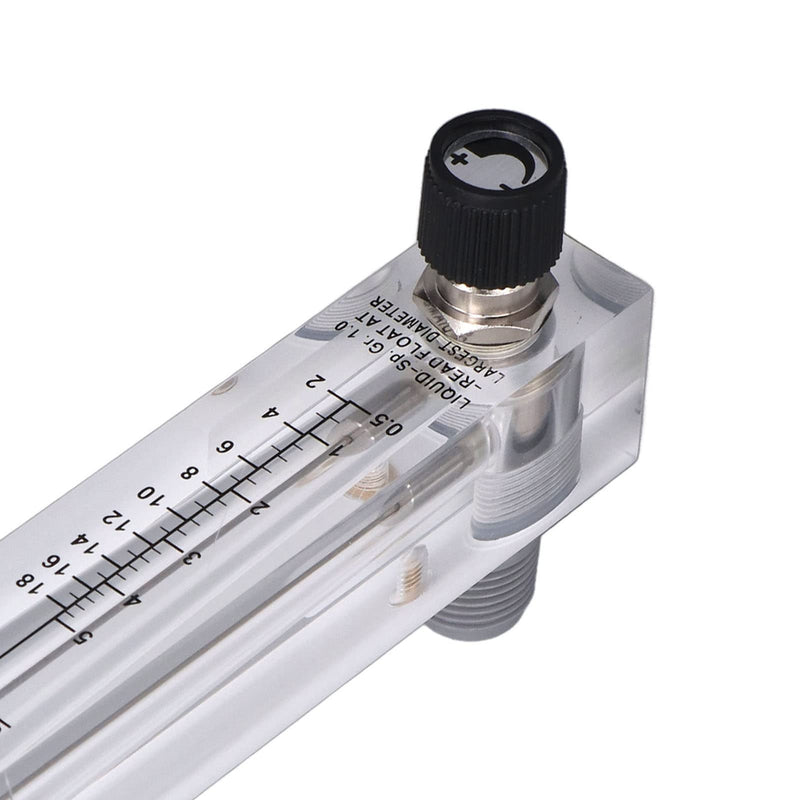 [Australia - AusPower] - 0.5-5GPM Panel Type Water Meter Adjustable Liquid Flowmeter ZG1/2in Male Thread ZG1/4in Female Thread Water Meter 