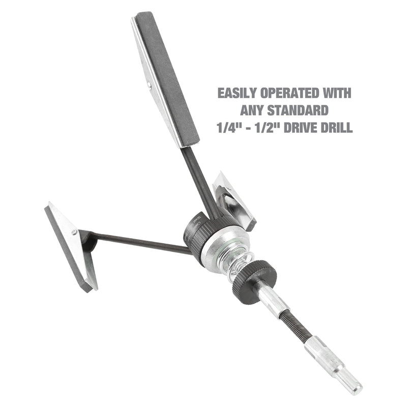 [Australia - AusPower] - OEMTOOLS 25041 Adjustable Engine Cylinder Hone Deglazer, Honing Tool with 3 Medium Grit 4 Inch Stones, Compatible Standard Drills for Positive Engine Honing Cutting at All Speeds 2 to 7 inches 