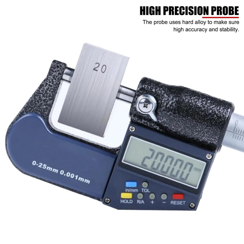 [Australia - AusPower] - 0 25mm Digital Micrometer, 0.001mm Resolution, Display Modes, LCD Screen, Tolerance Testing, for Professionals and DIY Enthusiasts 