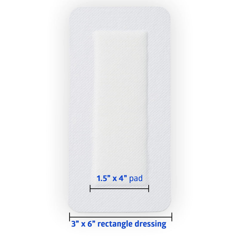 [Australia - AusPower] - Medline Sterile Bordered Gauze, 3" x 6" with 1.5" x 4" Pad (Pack of 15) 15 Count 