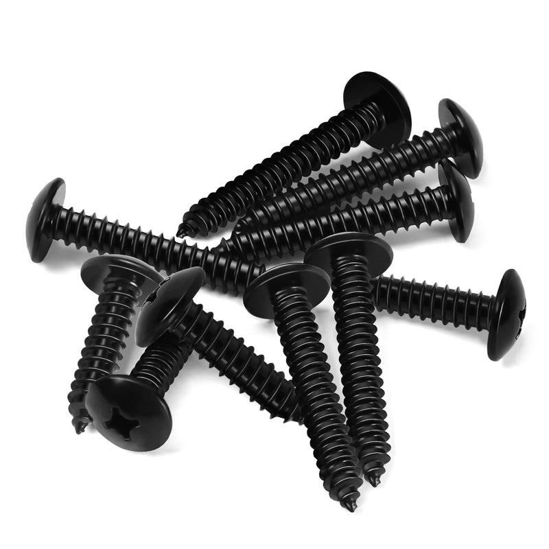 [Australia - AusPower] - #14 x 3/4" Truss Head Self Tapping Wood Screws Sheet Metal Screws, Black Finish, 304 Stainless Steel 18-8, 50 PCS #14 x 3/4" 