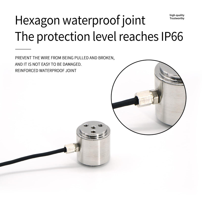 [Australia - AusPower] - Mini Load Cell Weight Sensor,Column Bellows Type Test Tension and Compression Force Weight Pressure,Diameter Φ20 Mm 22mm Threaded Hole 4xM3 with 2m Cable Capacity (0-5KG) 0-5KG 