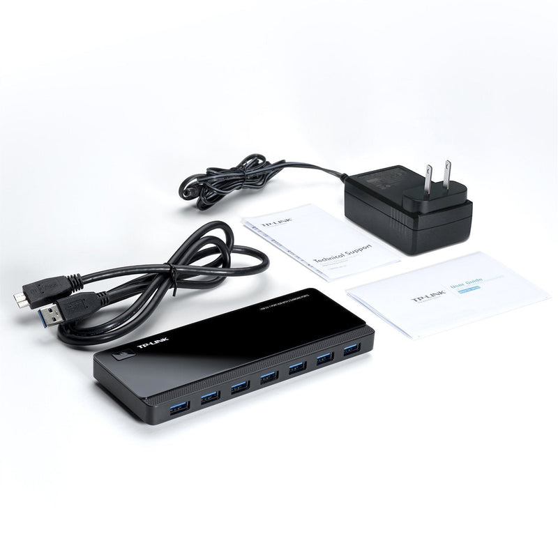 [Australia - AusPower] - TP-Link Powered USB Hub 3.0 with 7 USB 3.0 Data Ports and 2 Smart Charging USB Ports. Compatible with Windows, Mac, Chrome & Linux OS, with Power On/Off Button, 12V/4A Power Adapter(UH720) 7 Port + 2 Charging Port 