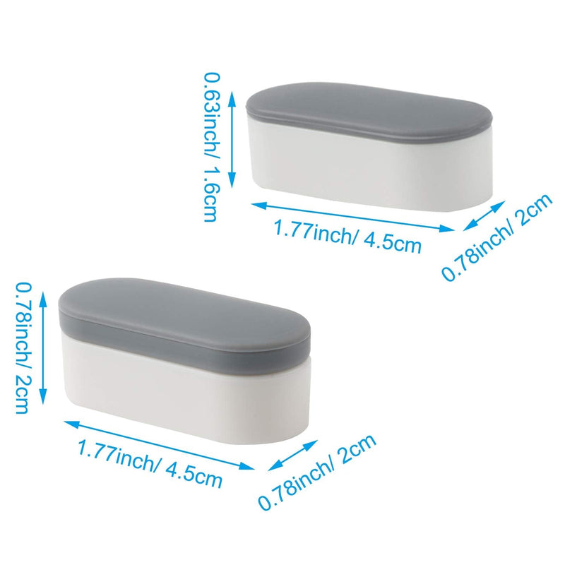 iFealClear 8 Pcs Universal Toilet Seat Bumpers for Bidet, Toilet Lid Rubber Bumpers for Changing Heights, Strong Adhesion Toilet Seat Bidet Buffer with 8 Extra Thickness Pads for Home, Hotel, Hospital Gray