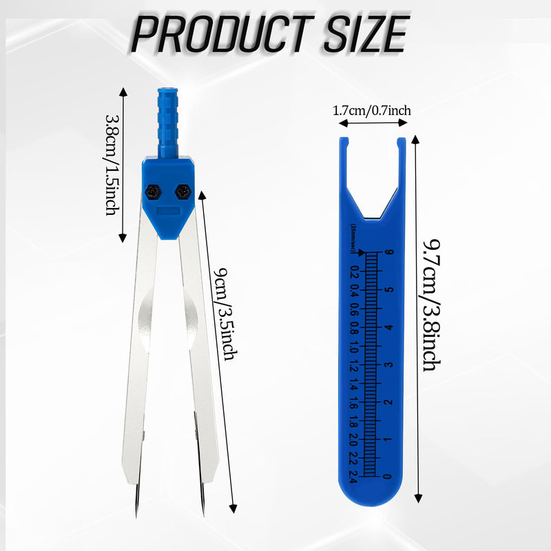 [Australia - AusPower] - Electrocardiogram Caliper EKG ECG Calipers Measuring Tool with Ruler Electrocardiogram Drafting Divider for Doctors, Nurses, Medical Students (1 Pack, Blue) 