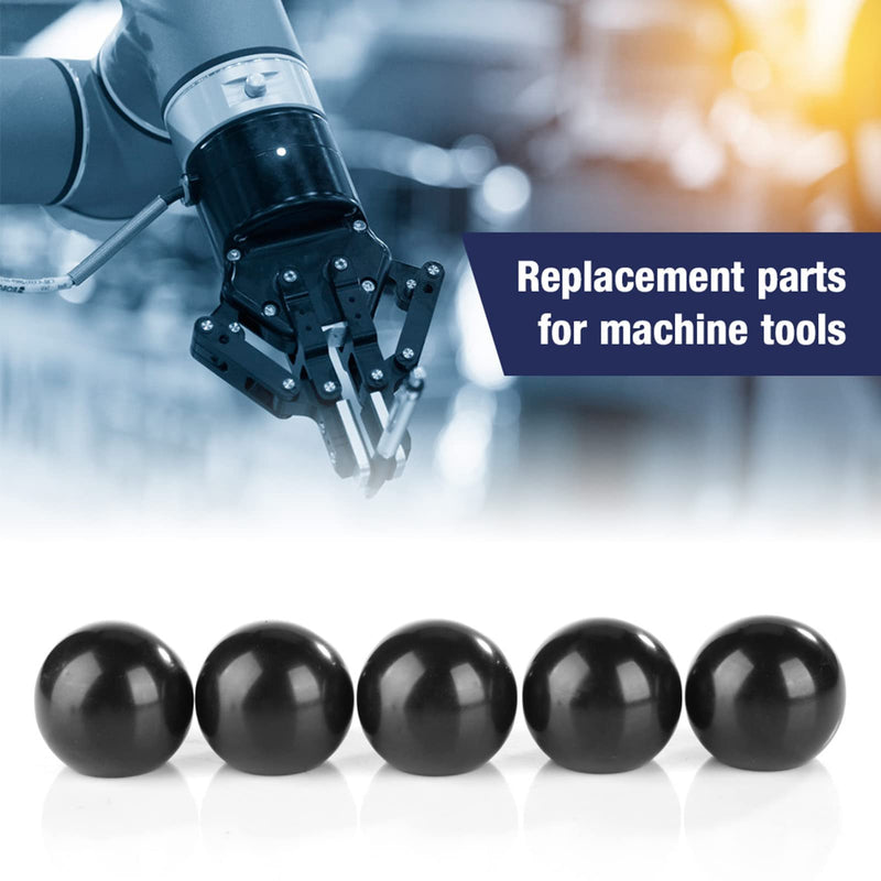 [Australia - AusPower] - Ejoyous Ball Lever Knob, 5Pcs M8 Female Machine Knobs Screw on 32mm Dia Black Round Threaded Ball Knob for Machine Handle Tool Replacement 