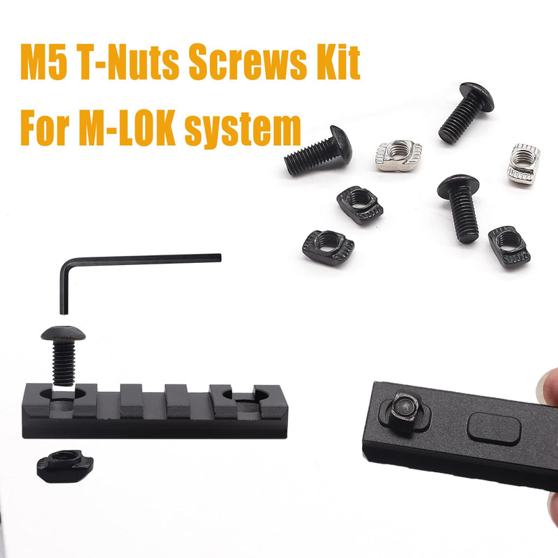 [Australia - AusPower] - weideer 210PCS M5 T-Nuts Screws Assortment Kit,Compatible with Rail Mount,Replacement for M-Lok Nut Screw,M5 Nut and Bolt Assortment Sets for 2020 Series Standard Aluminum Profile 