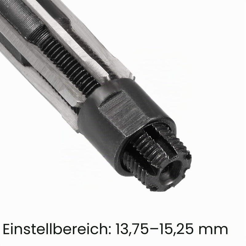 sourcing map 13.75-15.25mm Adjustable Hand Reamer 6 Flute | HSS H8