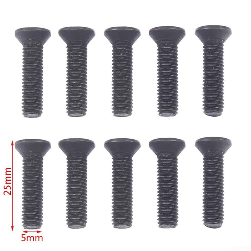 10 Pcs M5 M5 Left Hand Thread Adapter Screw for UNF Chuck Shank M5 25mm/M6 25mm
