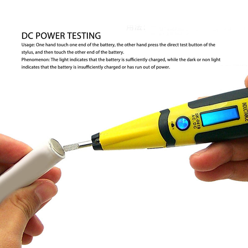 [Australia - AusPower] - 12-250V AC/DC Digital Voltage Detector Pen Volt Tester for Household Appliances Automotive and Industrial Machine Repair 