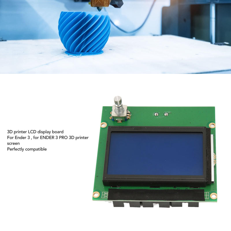 [Australia - AusPower] - 3D Printer Parts LCD Display Screen Board with Knobs and Ribbon Cable for Ender 3 , for Ender 3 PRO 3D Printer Screen, Large Size LCD Control Module 