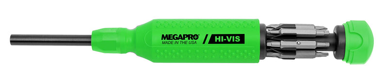 Megapro Hi Vis Original Multi Bit Screwdriver 15 in 1 High Visibility Green USA 151HVG