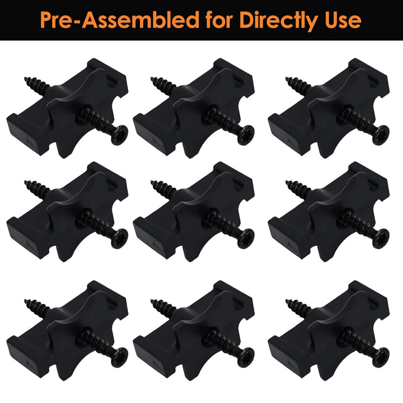 [Australia - AusPower] - 100 Pack Hidden Deck Fasteners Composite Deck Fasteners Pre-Assembled with Torx Head Screws in Storage Box 