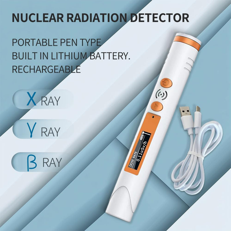 [Australia - AusPower] - Geiger Counter Radiation Detector,Portable Handheld Radiation Monitor Meter,Beta Gamma X-ray Radiation Meter,Rechargeable with Battery Powered,0.08uSv to 50mSv 