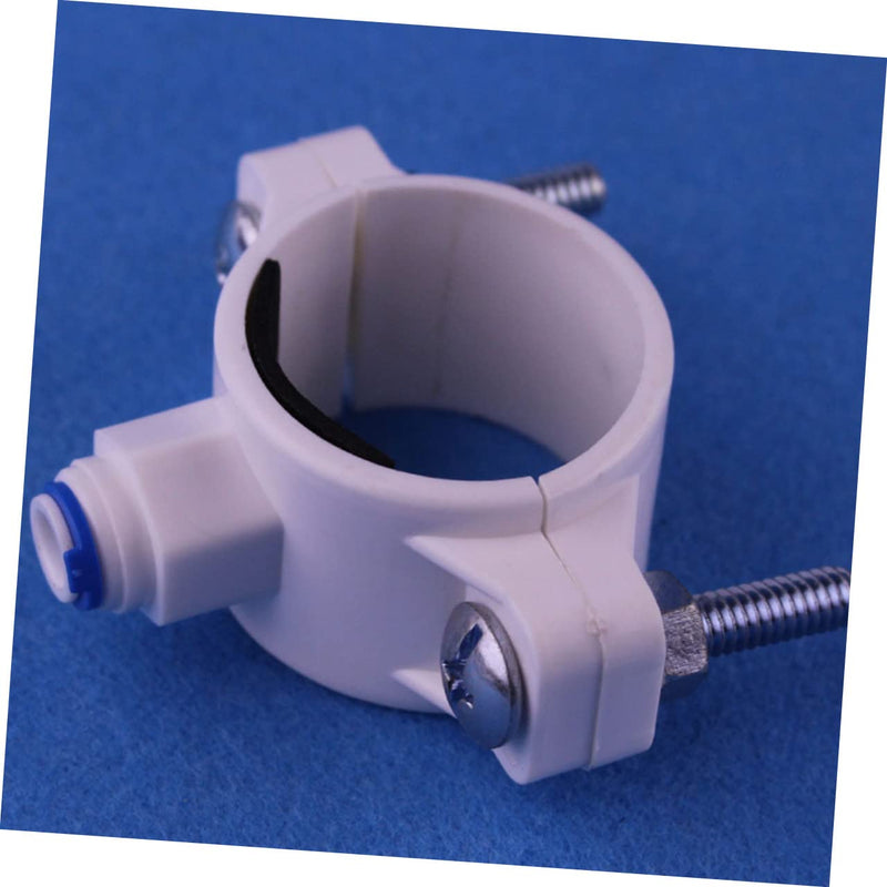[Australia - AusPower] - OSALADI Mounting Accessories Water Filter for Sink RO Water Filter Water Filter Drain Seat Clamp 1/4 Inch Quick Connect Water Filter Valve Clamp Pom Water Filter Clip White 