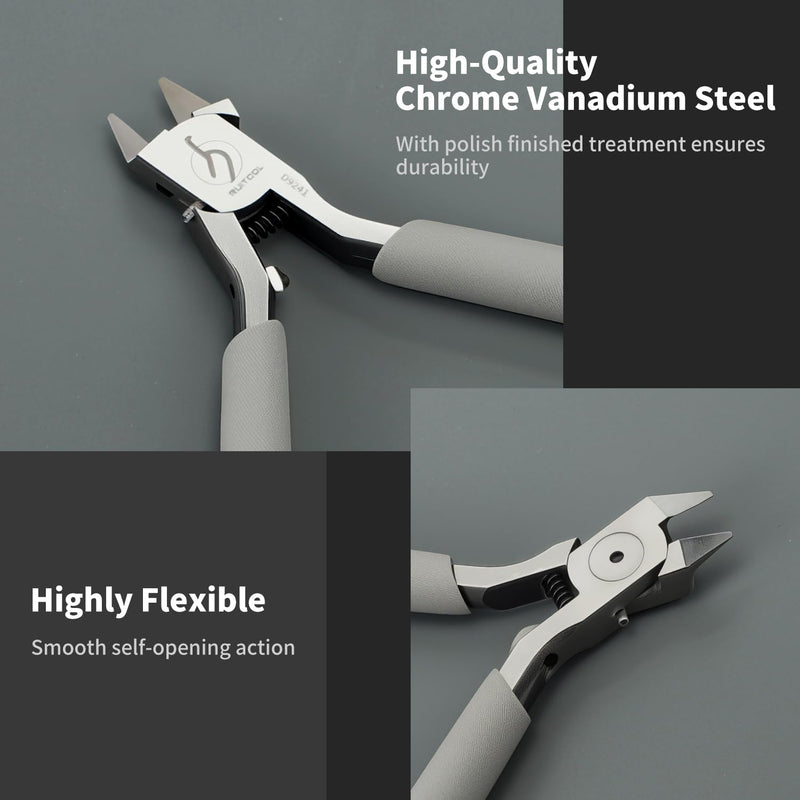 [Australia - AusPower] - RUITOOL Model Nippers Tools for Model Builders to Repair and Fix Plastic Models, Ultra-thin Single Blade Nipper, 4.3inch Non-slip Grip Sprue Cutter for Plastic Model Building 