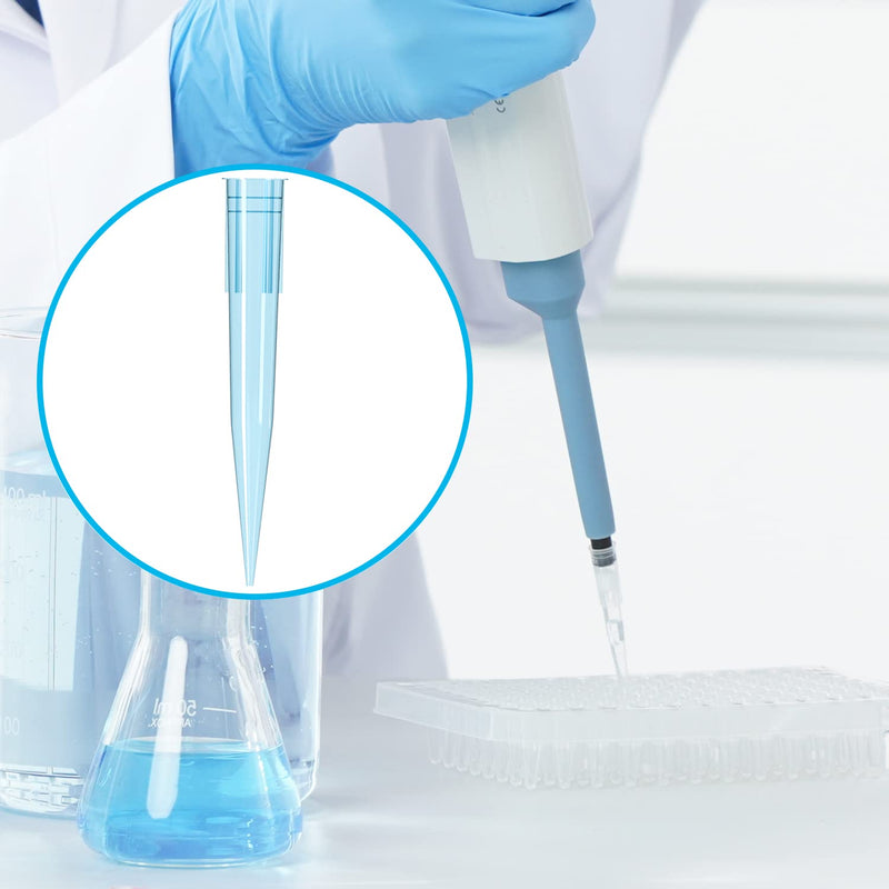 [Australia - AusPower] - ONiLAB Pipette Tips 1000 UL/ 1mL 500 PCS Clear Blue Laboratory Universal Plastic Liquid Pipettor Tips Polypropylene (PP) Autoclavable 1mL(500PCS) 