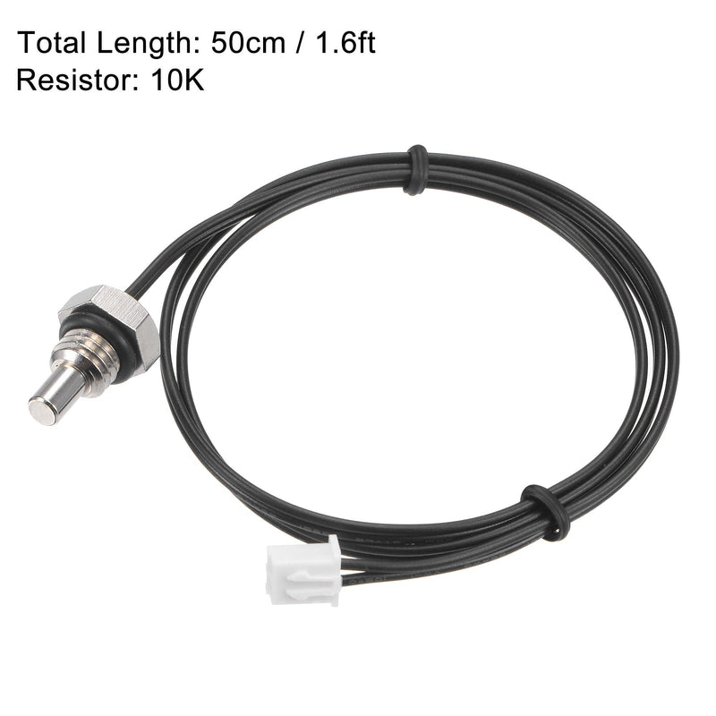 [Australia - AusPower] - uxcell 2pcs 10K Temperature Sensor Probe, M8 NTC Thermal Sensor Probe Cable 50cm 