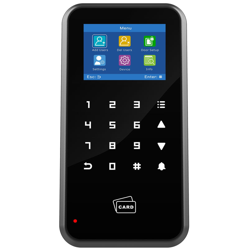 [Australia - AusPower] - UHPPOTE 2.4-inch Display Door Access Control Touch Keypad 125khz Compatible with WiFi Tuya 