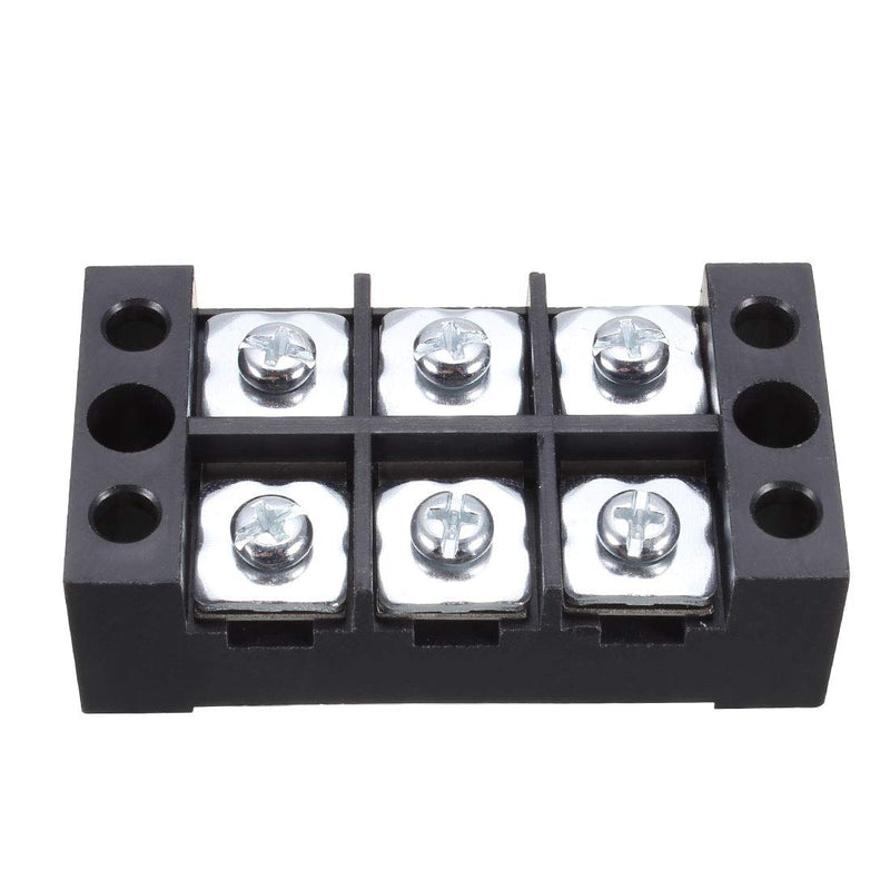 [Australia - AusPower] - uxcell Dual Rows 3 Positions 600V 45A Cable Barrier Block Terminal Strip TB-4503L 