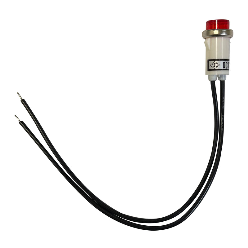 [Australia - AusPower] - Universal 12V Red Incandescent Indicator Light - Mounting Diam. 1/2” - 5 Pack 