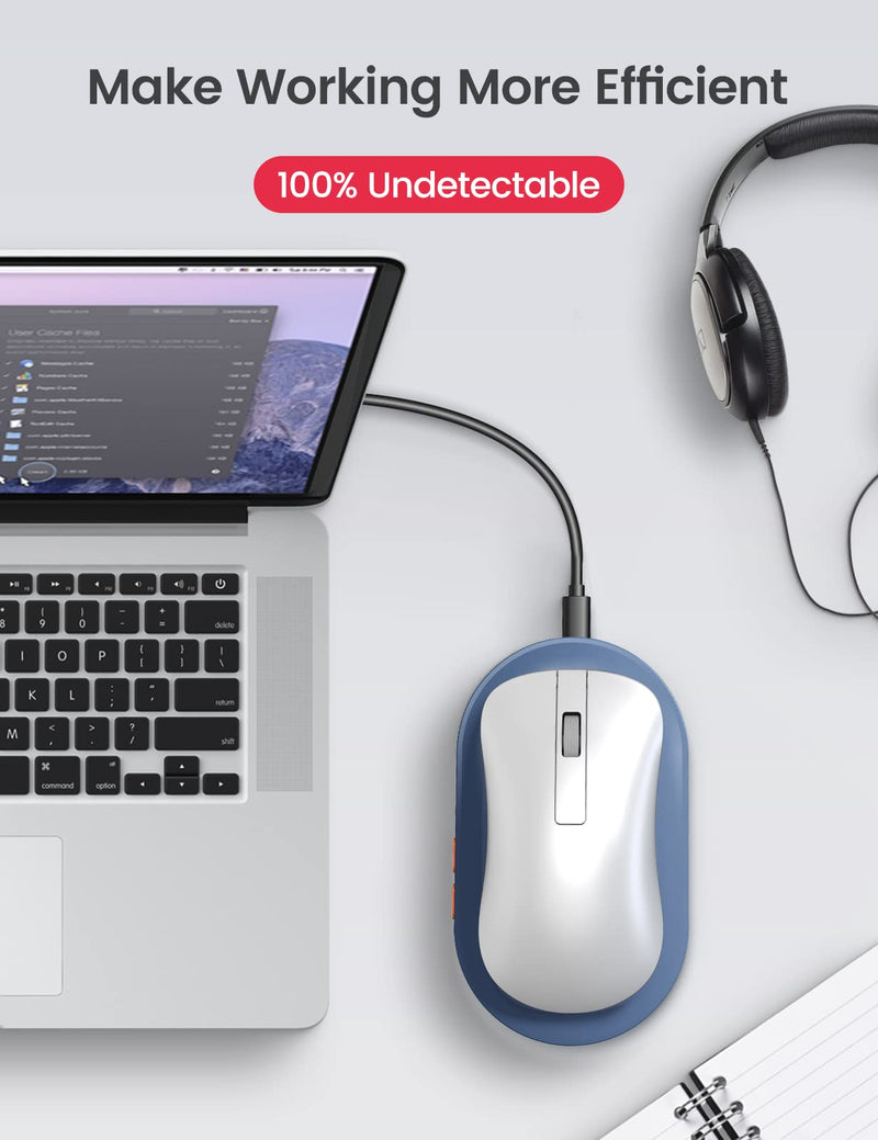 [Australia - AusPower] - Vaydeer Ultra Slim Mouse Mover with Adjustable Interval Timer, Undetectable & Noiseless Jiggler Simulates Realistic Movement, Driver-Free Shaker for Keeping the PC Active and Secure. Ultra-Slim Version 