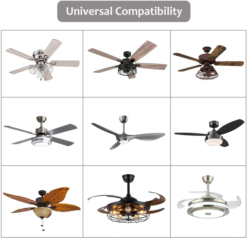 3 Pack Universal Small Size Ceiling Fan Remote Control Kit, Mini Wireless Remote Control and Receiver Kits for Ceiling Fan Lamp 3Remotes+3Receivers
