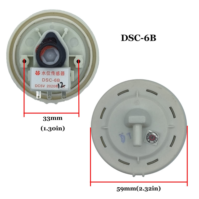 [Australia - AusPower] - Washing Machine Water Level Sensor Switch DSC-6B DC5V for Samsung XQB50-2188 for LG Washer Electronic Water Level Sensor Controller Accessory Replacement 