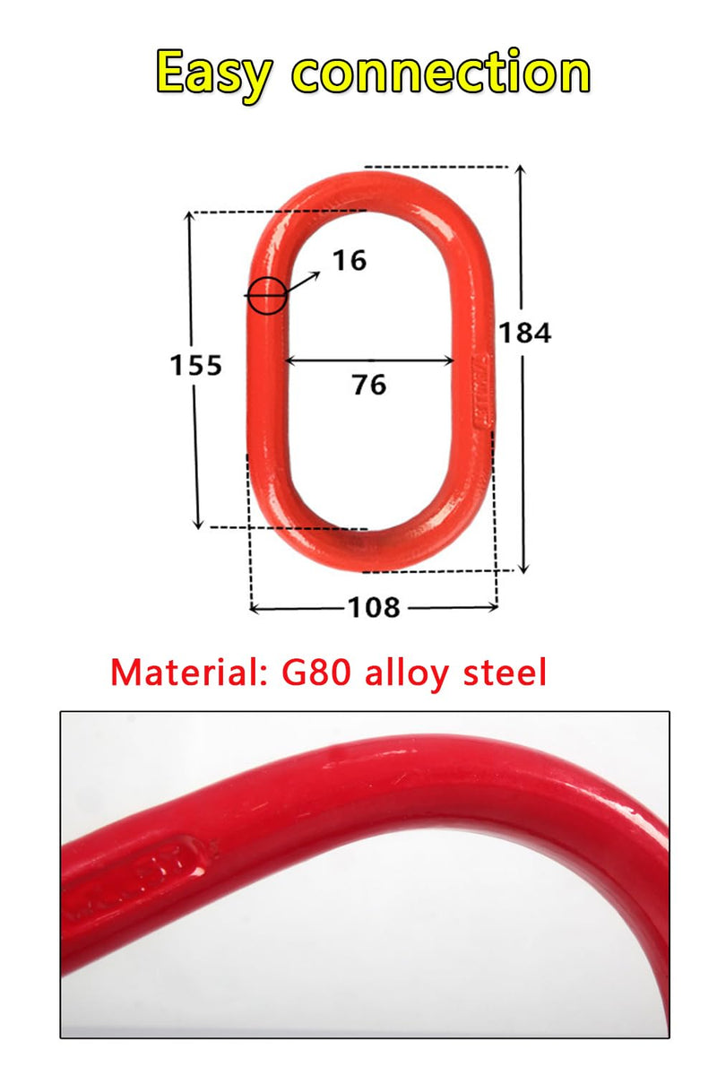[Australia - AusPower] - Master Link 6610lbs 1 Pack Heavy Duty Master Link G80 Alloy Steel Heavy Duty Chain Lifting Ring for High-Intensity Operations and Rigging Applications【3.0T】 3.0T 
